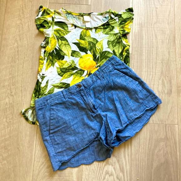 Gap Shorts + H&M Lemon Shirt Set - Picture 2 of 8